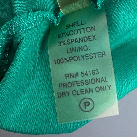 Calvin Klein Dress 2 Teal Green Fit Flare Business Career Party Cocktail Preppy - Picture 9 of 16